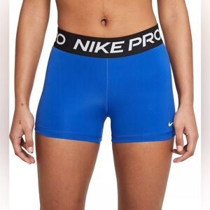 Nike Pro Dri Fit 3" Athletic Shorts Game Royal Blue Women’s Sz XL